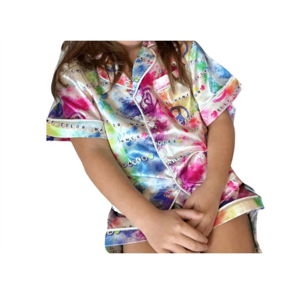 NEW TWEENSTYLE camp beads pajama lounge set in pink